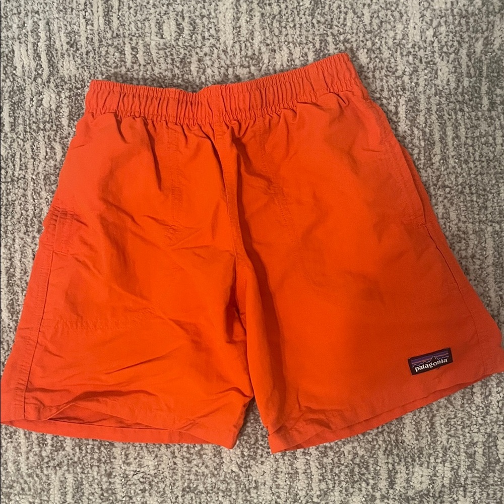 Patagonia Boy’s Bright Orange Baggies Shorts